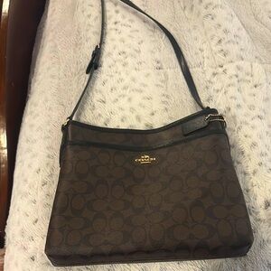 Coach Brown Monogram Crossbody Bag